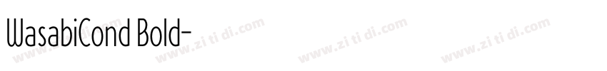 WasabiCond Bold字体转换